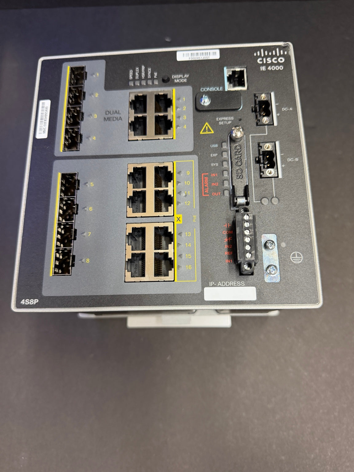 Cisco IE-4000-4S8P4G-E V02 Industrial Ethernet 4000 Managed PoE Switch
