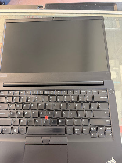 Lenovo ThinkPad E14 14-inch laptop display with webcam and full keyboard