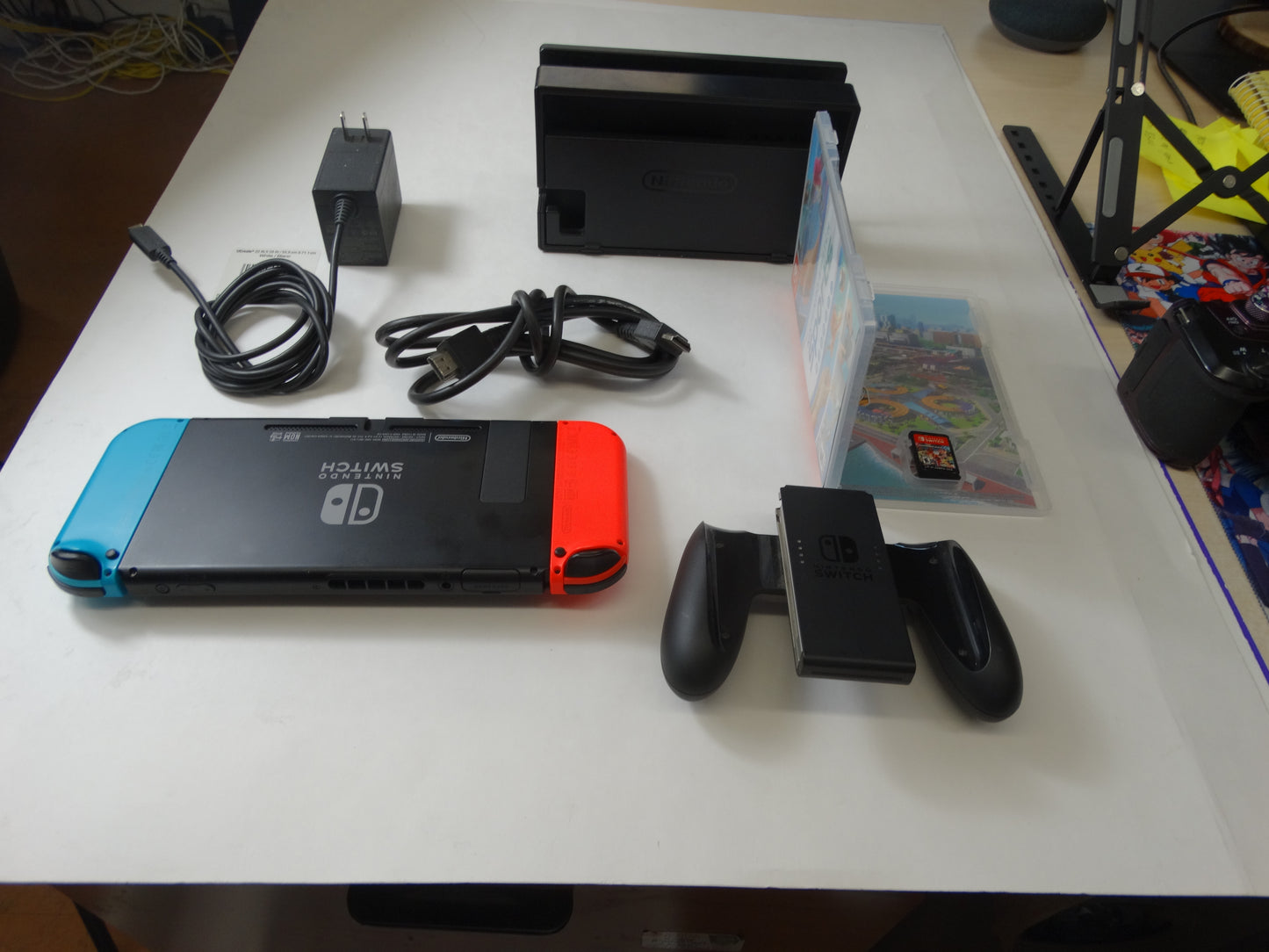 Nintendo Switch HAC-001 Console with Mario Kart 8 Deluxe – Neon Joy-Con Bundle