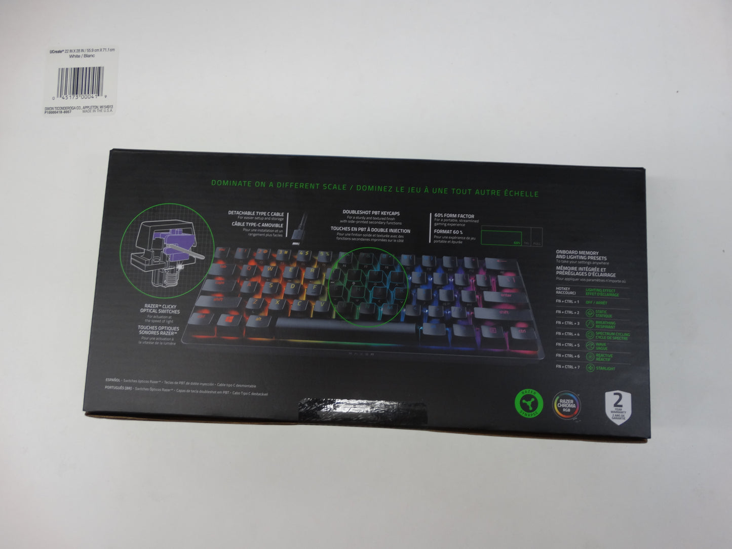 Razer Huntsman Mini 60% Optical Gaming Keyboard – Chroma RGB, Clicky Switches