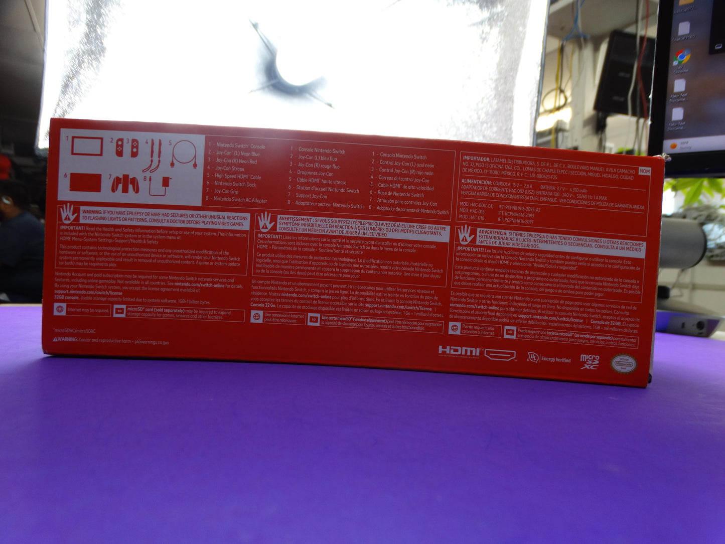 Brand New Nintendo Switch Console – Neon Red/Blue Joy-Con, Latest Model