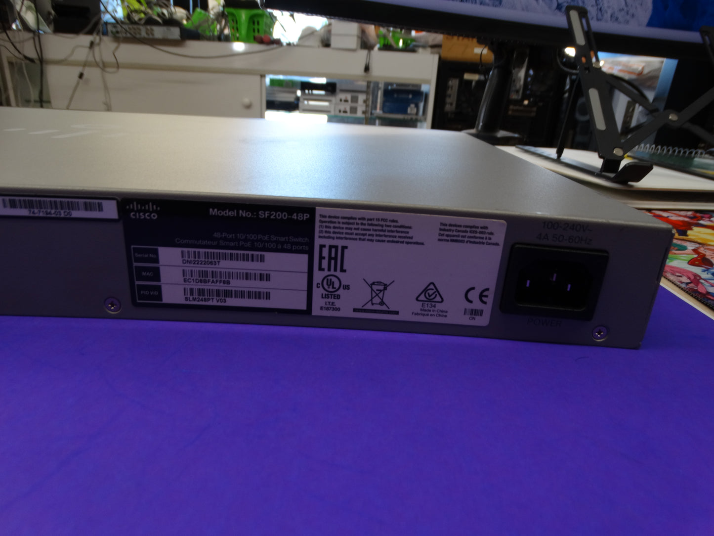 Cisco SF200-48P Smart Switch β 48-Port 10/100 PoE Managed Network Switch