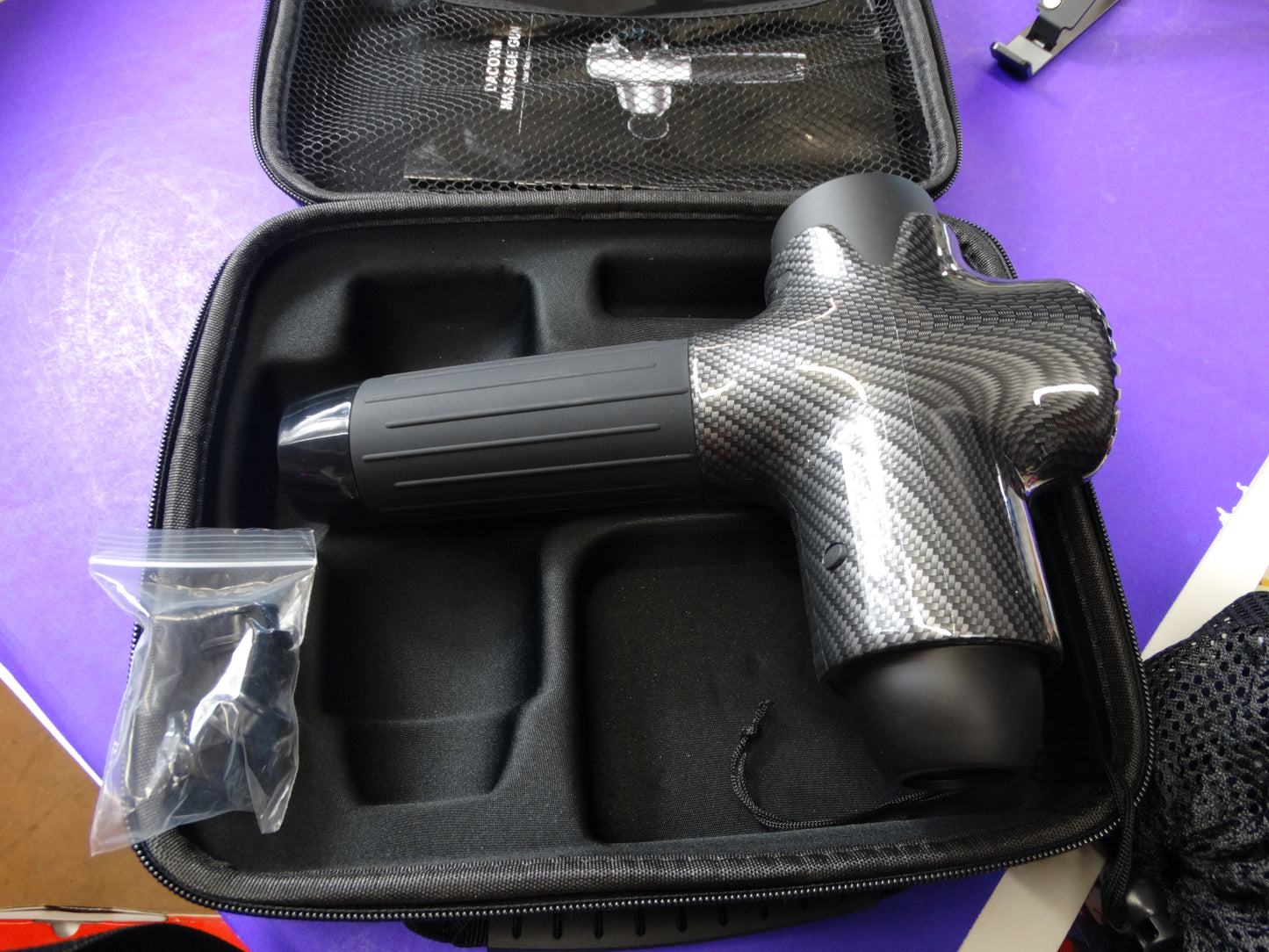 Deep Tissue Massage Gun ZT-24V – 3300mAh Rechargeable Cordless Muscle Massager with 4 Heads & Carrying Case - WeBuyElectronic