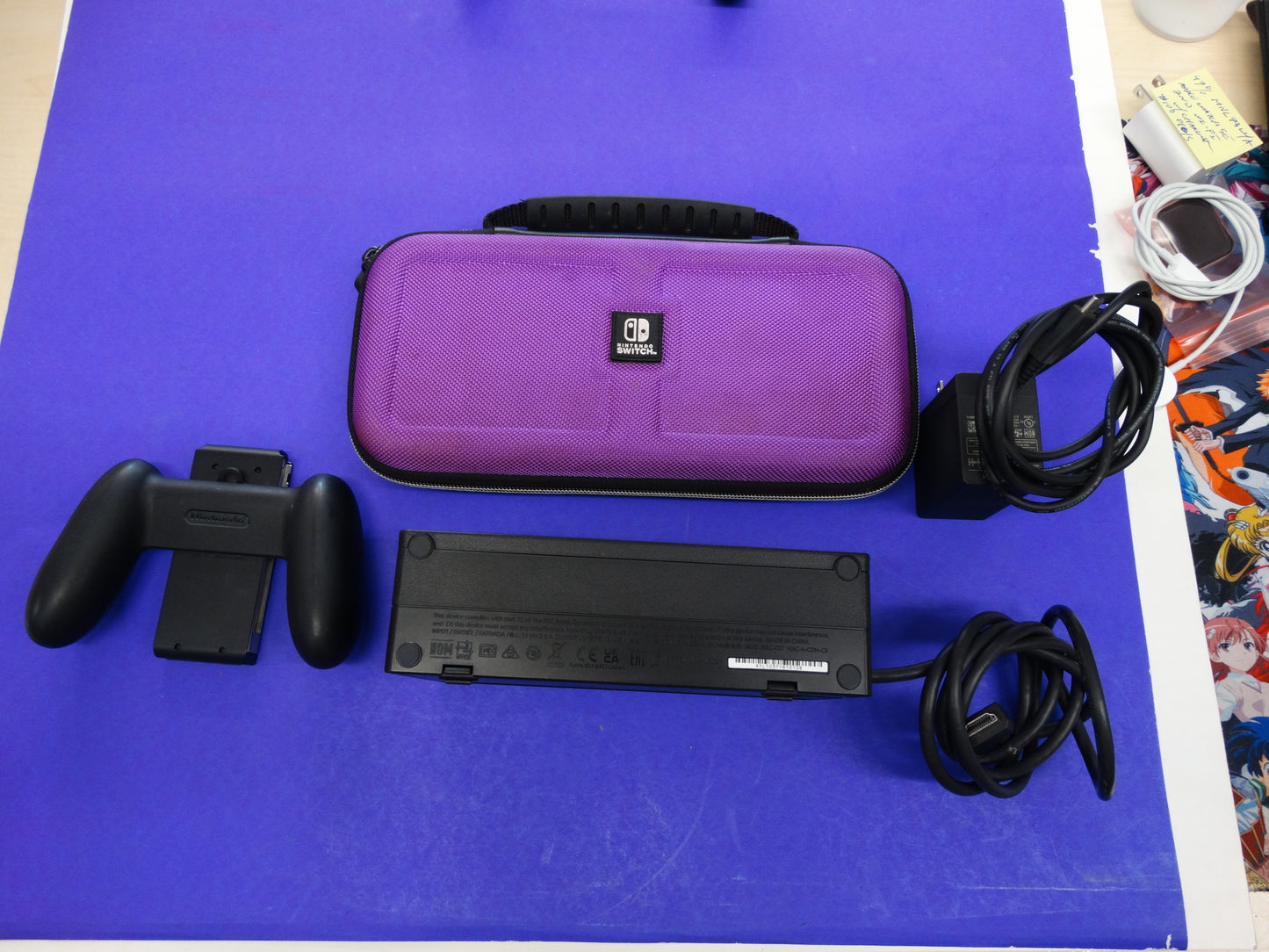 Nintendo Switch Console (Neon Red/Blue) with Dock, Joy-Con Grip, Charger, HDMI & Carrying Case – Complete Set - WeBuyElectronic