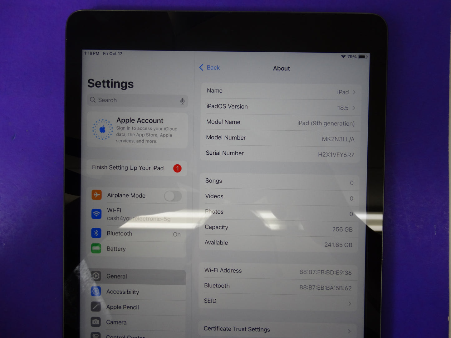 Apple iPad 9th Generation (10.2” Retina, 256GB, Wi-Fi, MK2N3LL/A) - WeBuyElectronic