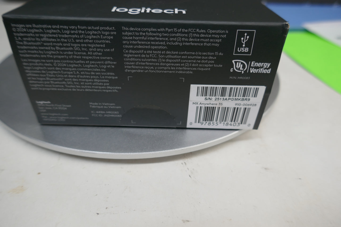 Logitech MX Anywhere 3S Wireless Compact Mouse โ Black (910-006928) โ Brand New, Sealed