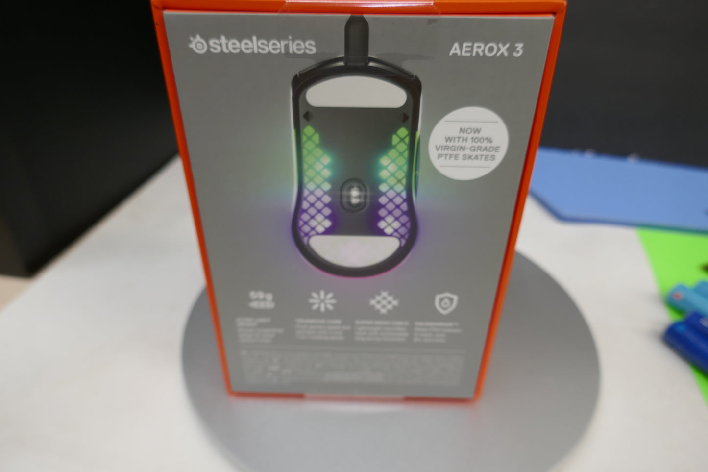 SteelSeries Aerox 3 Ultra-Lightweight RGB Honeycomb Wired Gaming Mouse – Super Fast & Durable