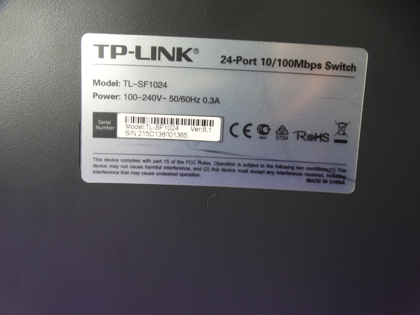 TP-Link TL-SF1024 24-Port 10/100Mbps Fast Ethernet Switch – Rackmount, Plug & Play - WeBuyElectronic