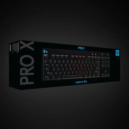Logitech G PRO TKL Wired Mechanical Gaming Keyboard – GX Blue Clicky Switches, RGB Backlit – Black