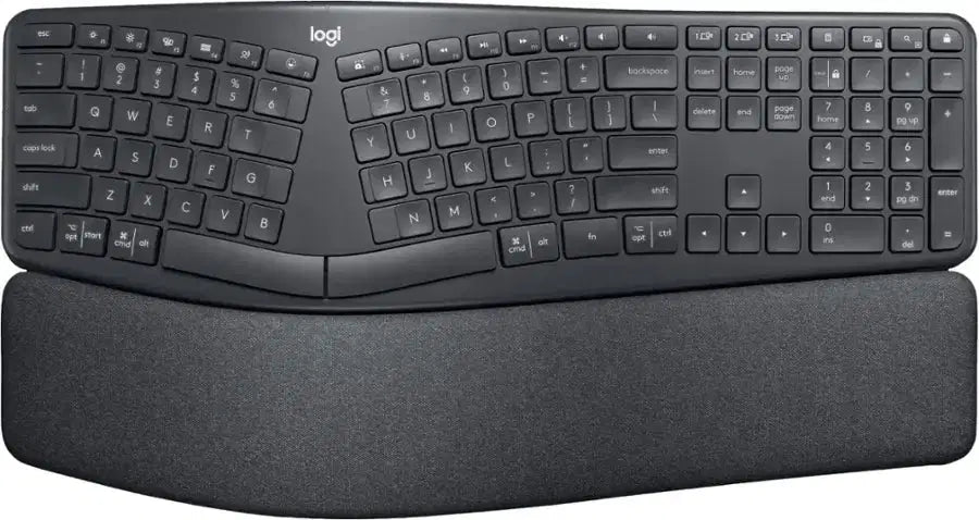 "Logitech ERGO K860 Ergonomic Wireless Keyboard – Split Design, Palm Rest, Windows/Mac Compatible – Black - WeBuyElectronic"