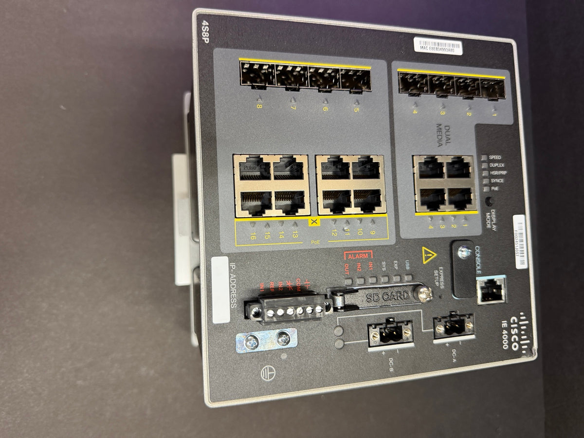 Cisco IE-4000-4S8P4G-E V02 Industrial Ethernet 4000 Managed PoE Switch
