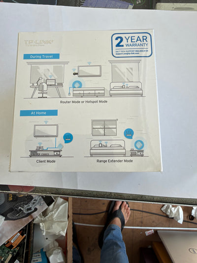TP-Link TL-WR802N Nano Router showing Router Hotspot Client and Range Extender operating modes