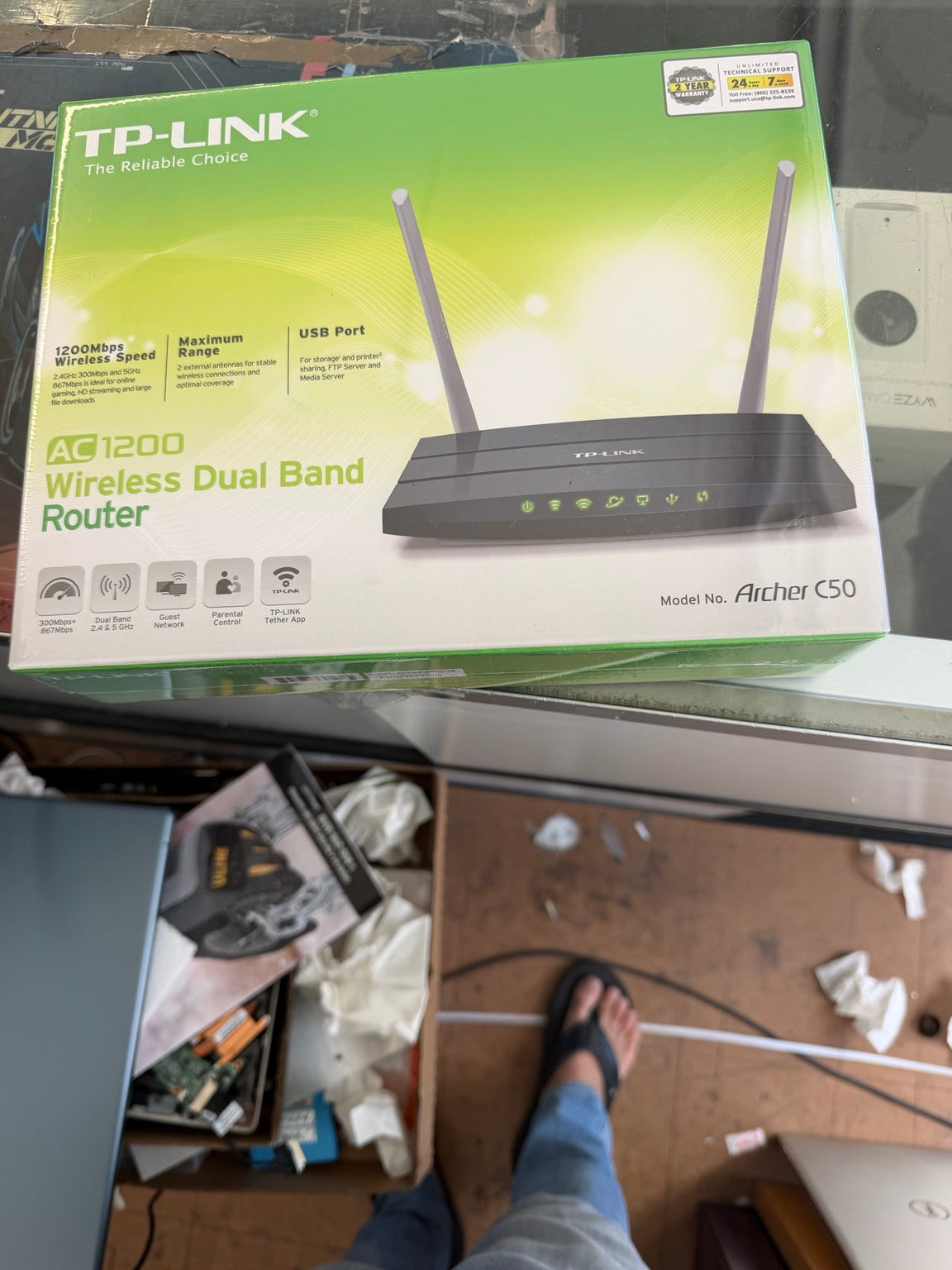 TP-Link Archer C50 AC1200 Wireless Dual Band WiFi Router 2.4GHz 5GHz new factory sealed retail box