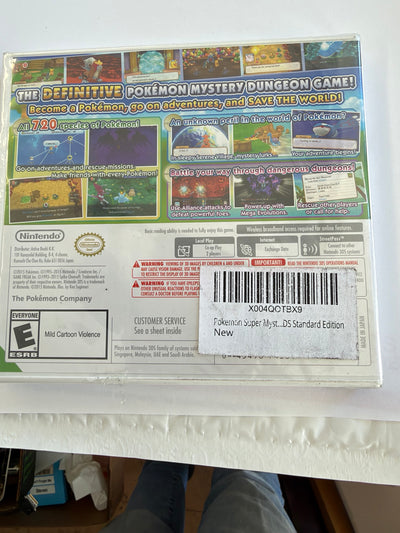 Pokémon Super Mystery Dungeon 3DS World Edition Original Back Cover