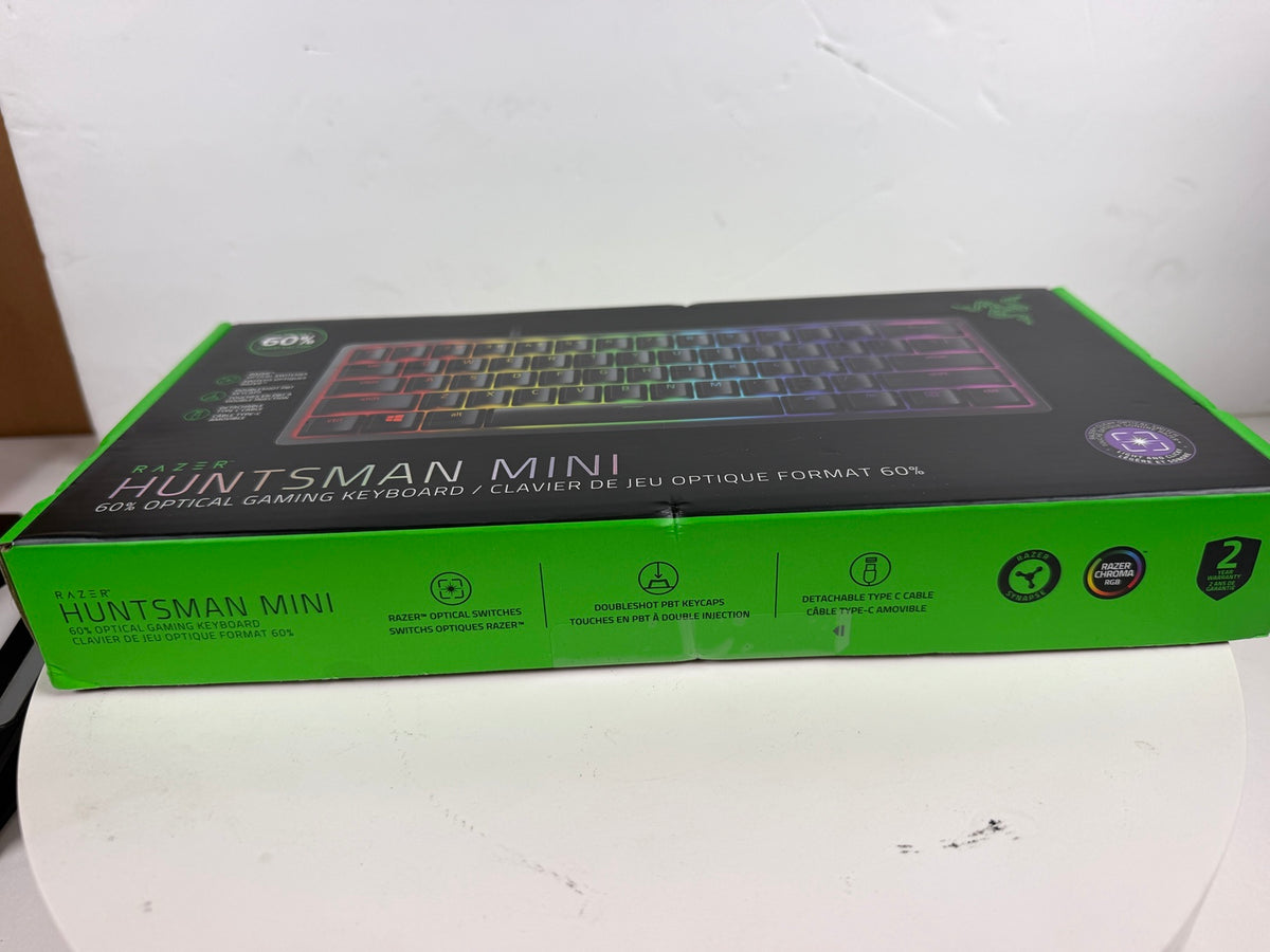 Razer Huntsman Mini 60% Gaming Keyboard Clicky Optical Purple Switch RGB Black