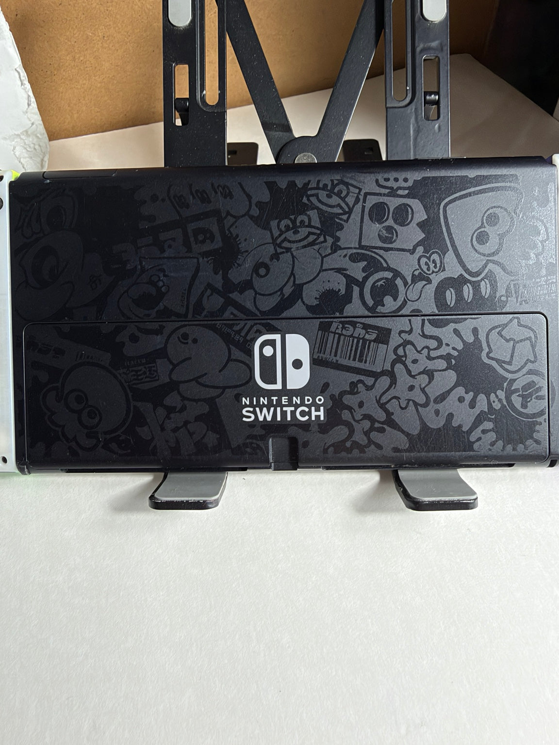 Nintendo Switch OLED Splatoon 3 Special Edition black rear panel with exclusive artwork