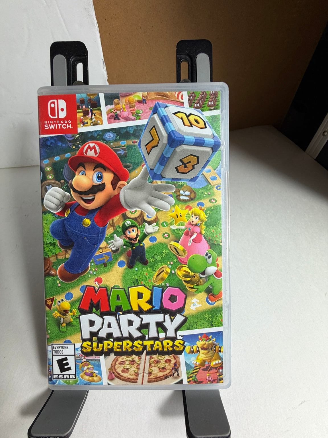 Mario Party Superstars Nintendo Switch original game case front cover featuring Mario Luigi Peach and Yoshi