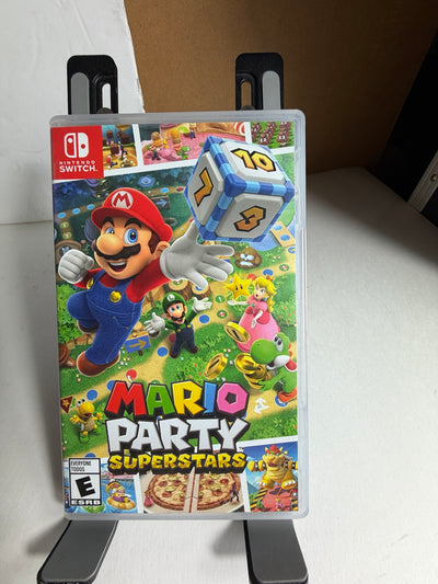 Mario Party Superstars Nintendo Switch original game case front cover featuring Mario Luigi Peach and Yoshi