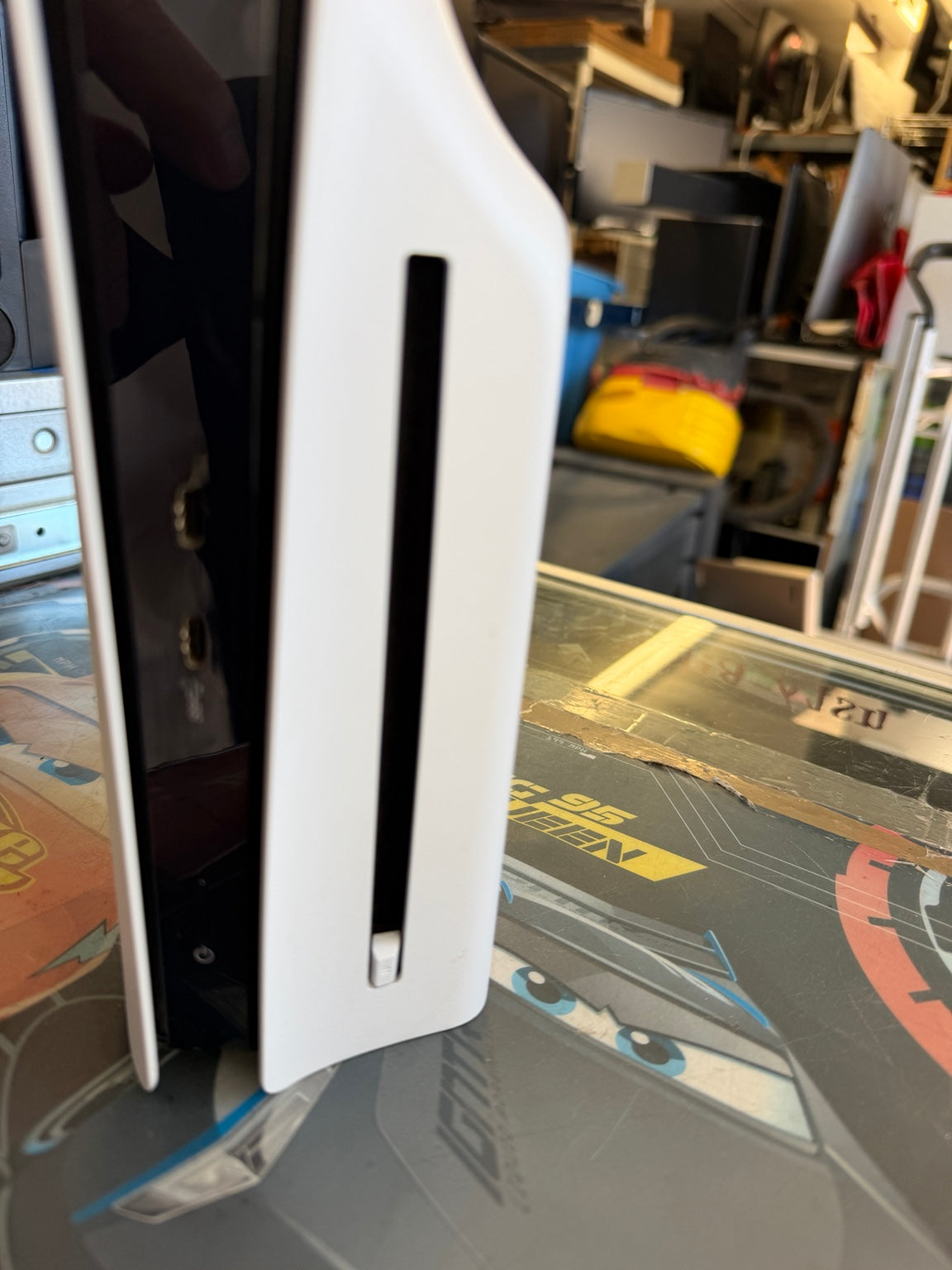Sony PS5 Slim Disc Edition Blu-ray disc drive close-up