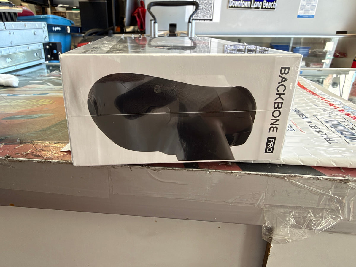Backbone Pro black mobile gaming controller side view retail packaging