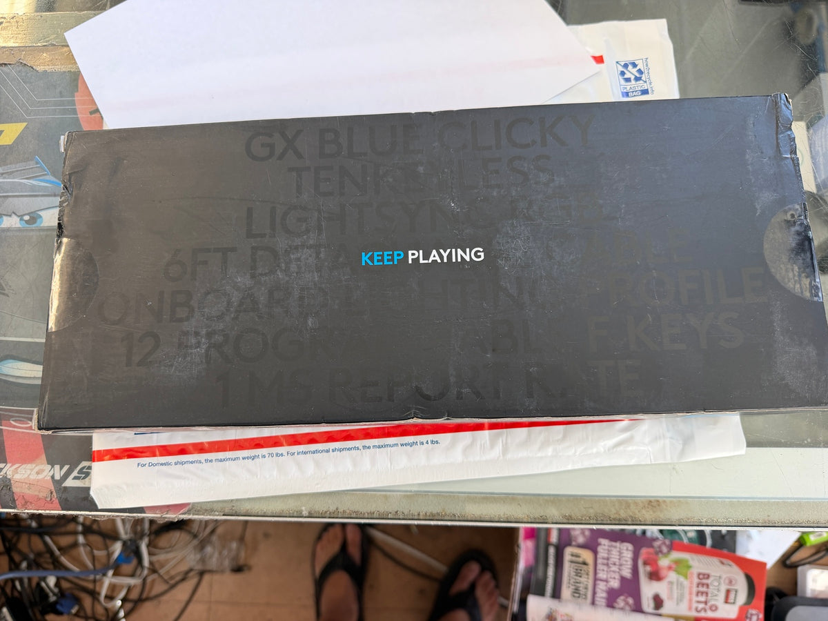 Logitech G PRO mechanical gaming keyboard original box back