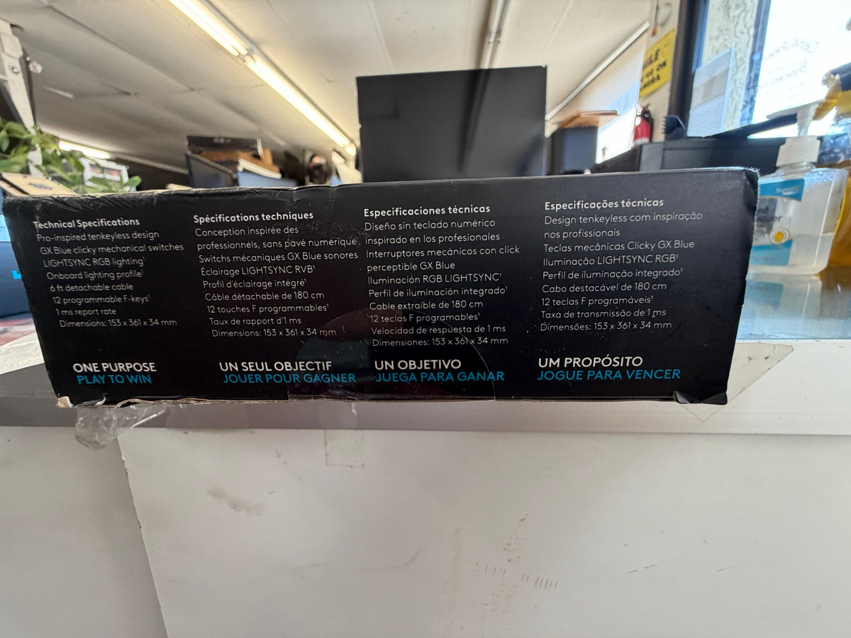 Logitech G PRO GX Blue Clicky keyboard technical specifications
