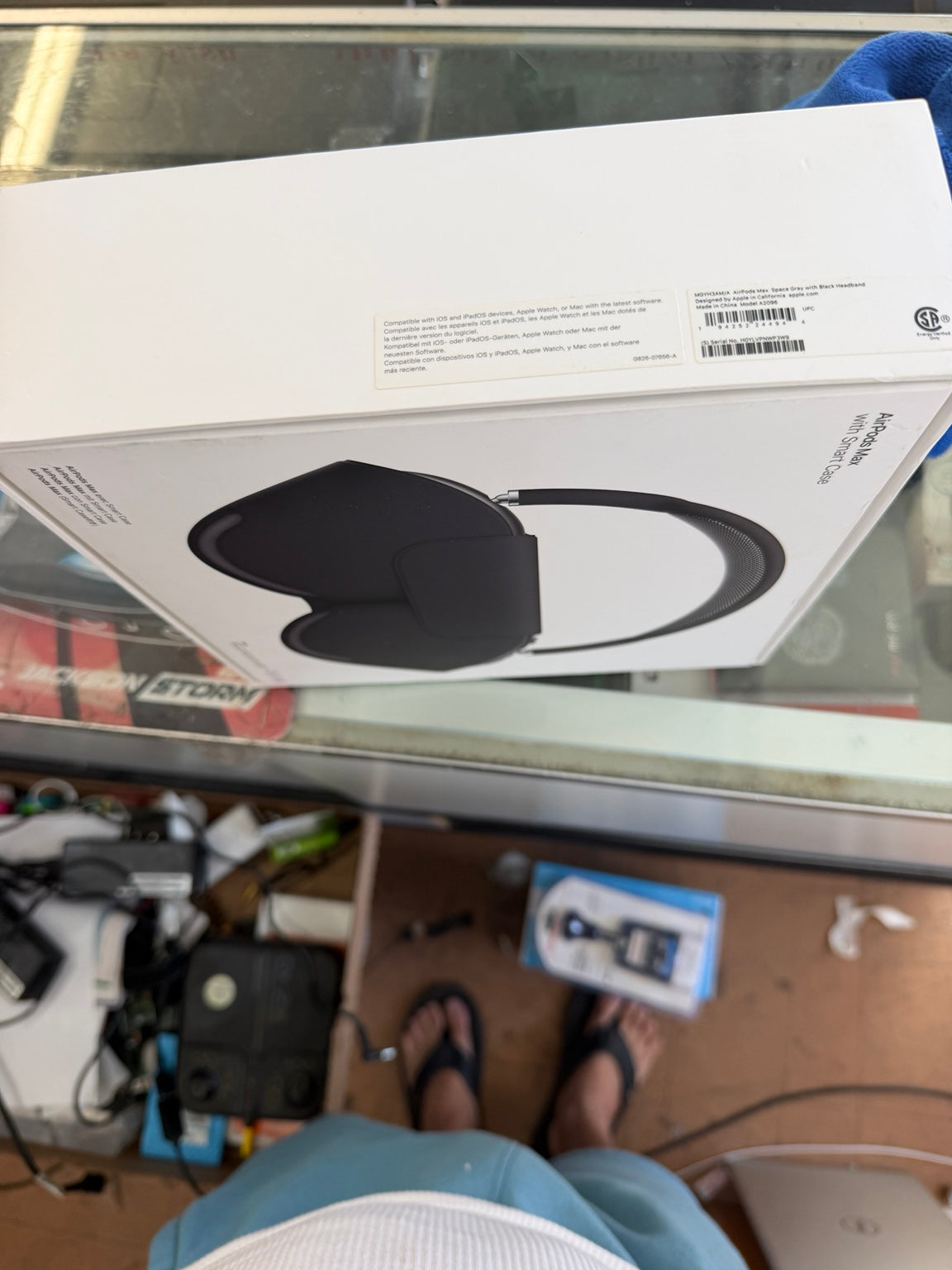 Apple AirPods Max product barcode and item number label
