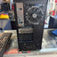 Custom gaming desktop rear panel showing USB HDMI DisplayPort Ethernet and audio ports