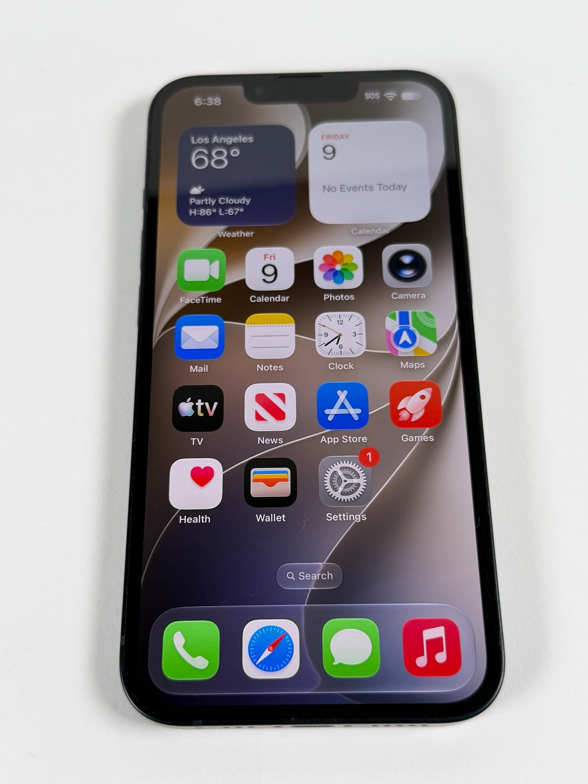 Apple iPhone 13 128GB Midnight Black unlocked front display view