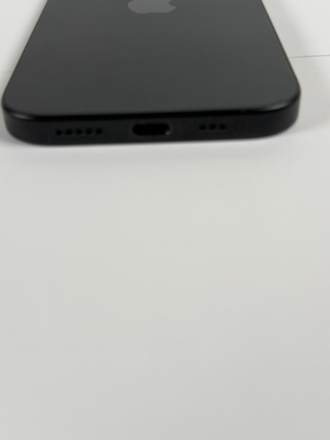 Apple iPhone 15 Black USB-C charging port close-up