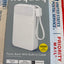 Heyday 20000mAh white portable power bank with built-in USB-C cable and digital battery display