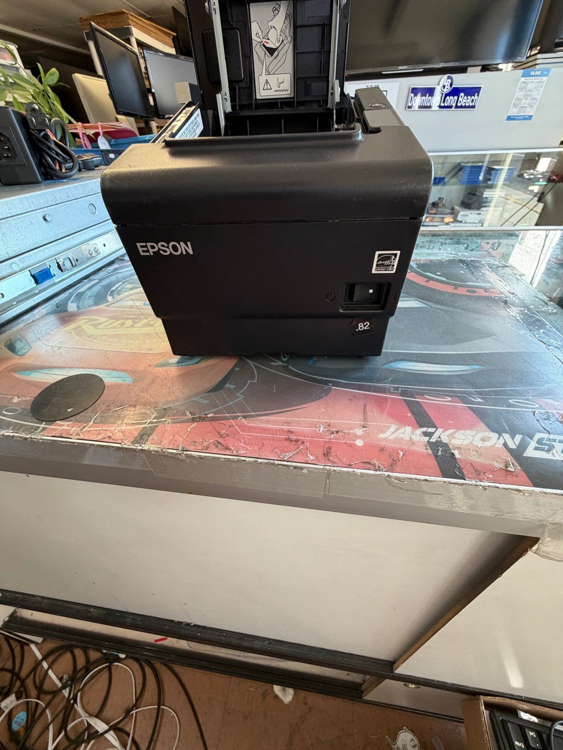 Epson TM-T88VI black receipt printer power switch