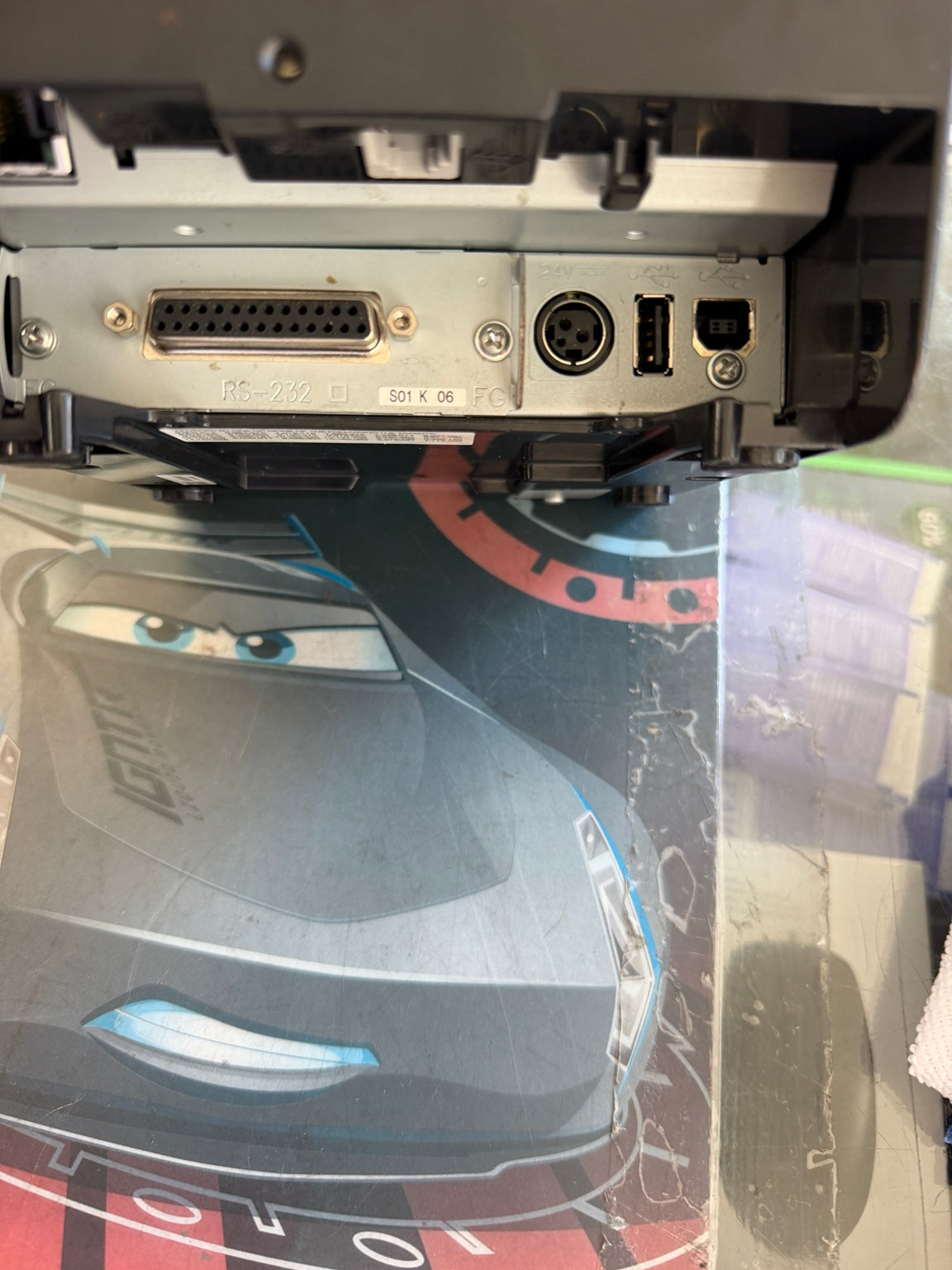 Epson TM-T88VI receipt printer rear USB and serial ports