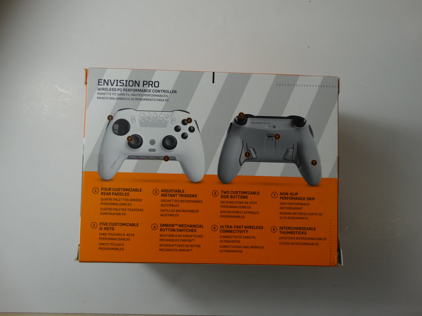 SCUF Envision Pro Wireless Gaming Controller for PC – White/Black