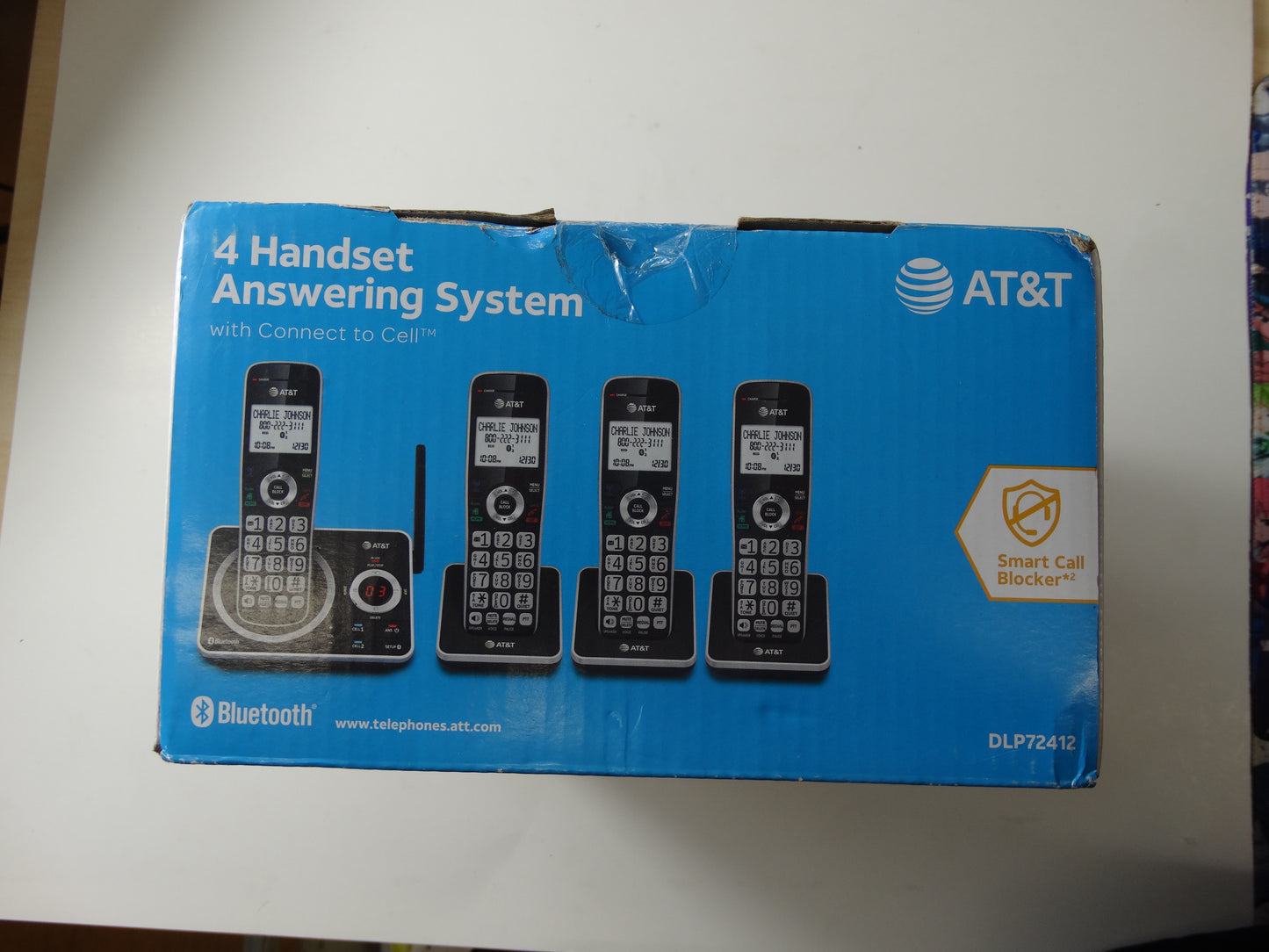 AT&T DLP72412 – 4-Handset Expandable Cordless Phone with Bluetooth, Smart Call Blocker & Answering System