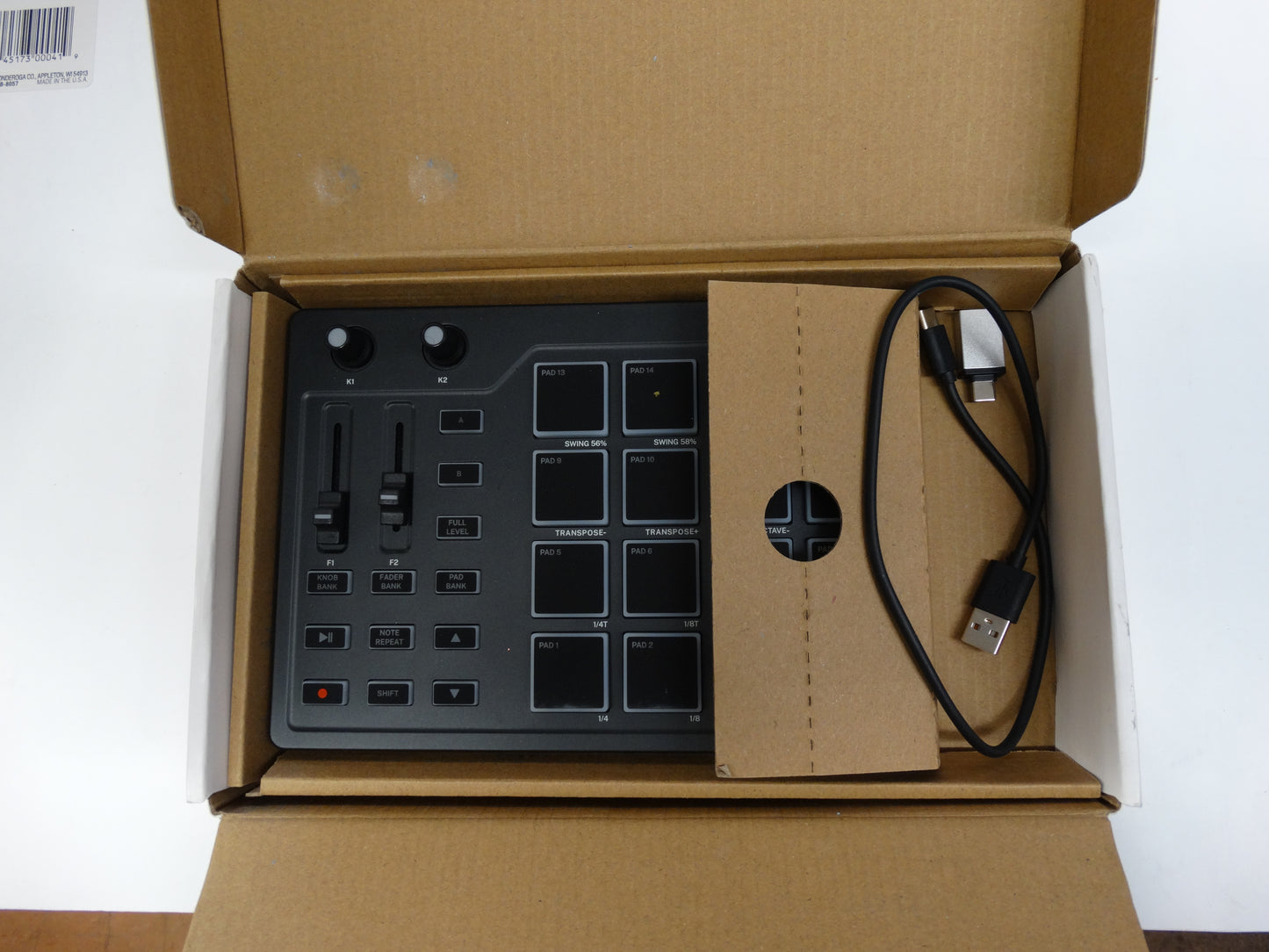 Donner StarryPad USB MIDI Pad Controller – 16 RGB Pads for Music Production