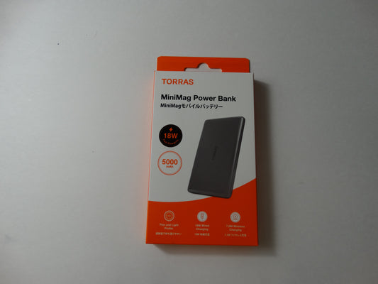 Torras Minimag Power Bank – 18W Fast Charging, 5000mAh, Glacier Gray