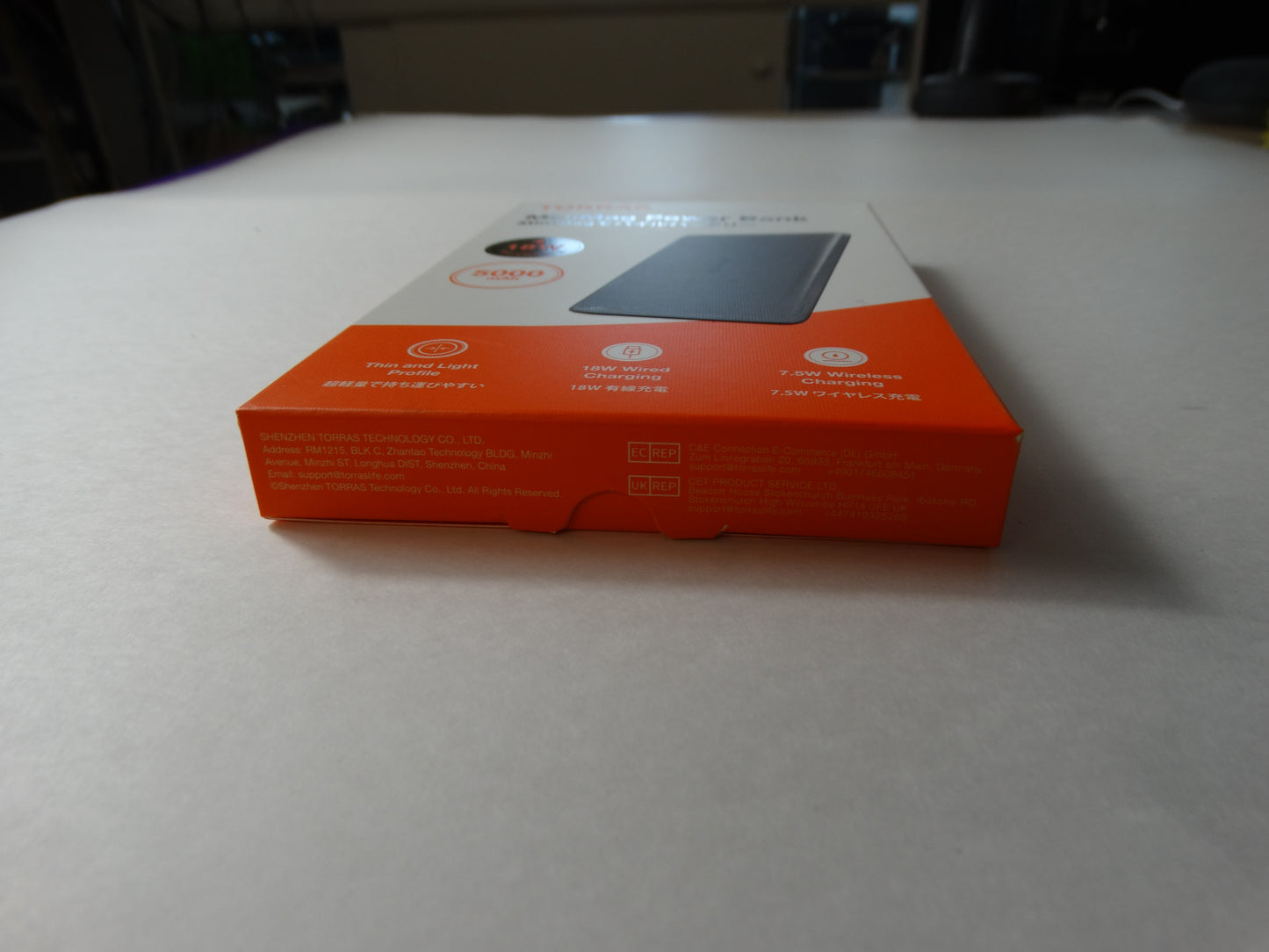 Torras Minimag Power Bank – 18W Fast Charging, 5000mAh, Glacier Gray