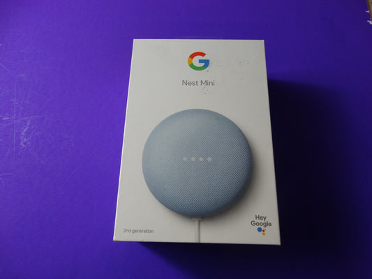 Google Nest Mini (Sky Blue) – Hands-Free Smart Home Speaker with Google Assistant