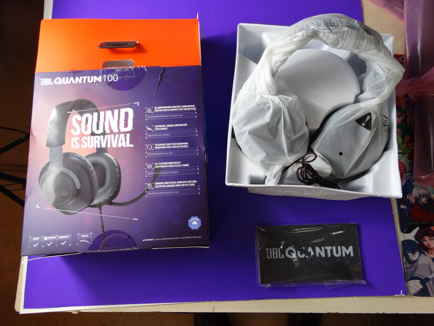 JBL Quantum 100 – Wired Over-Ear Gaming Headset with Flip-Up Mic