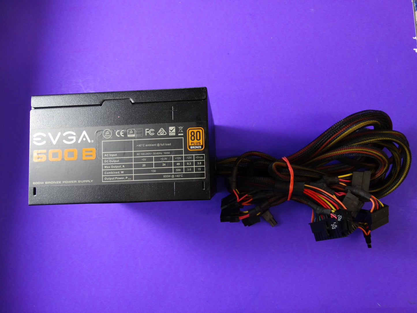 EVGA 600 B 600W 80+ Bronze Certified Power Supply