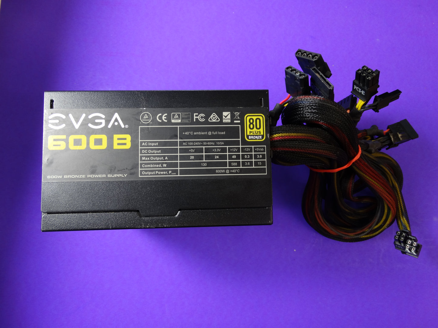 EVGA 600 B 600W 80+ Bronze Certified Power Supply
