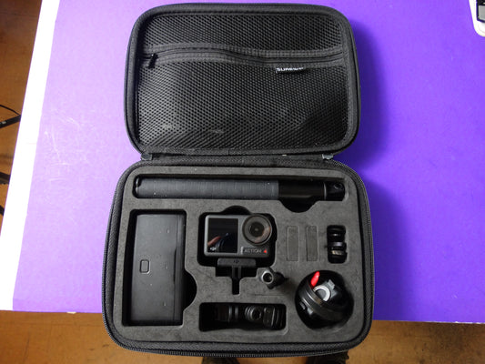 DJI Osmo Action 4 Camera Bundle – With SUREWO Portable Hard Carrying Case, Accessories & 256GB SD Card