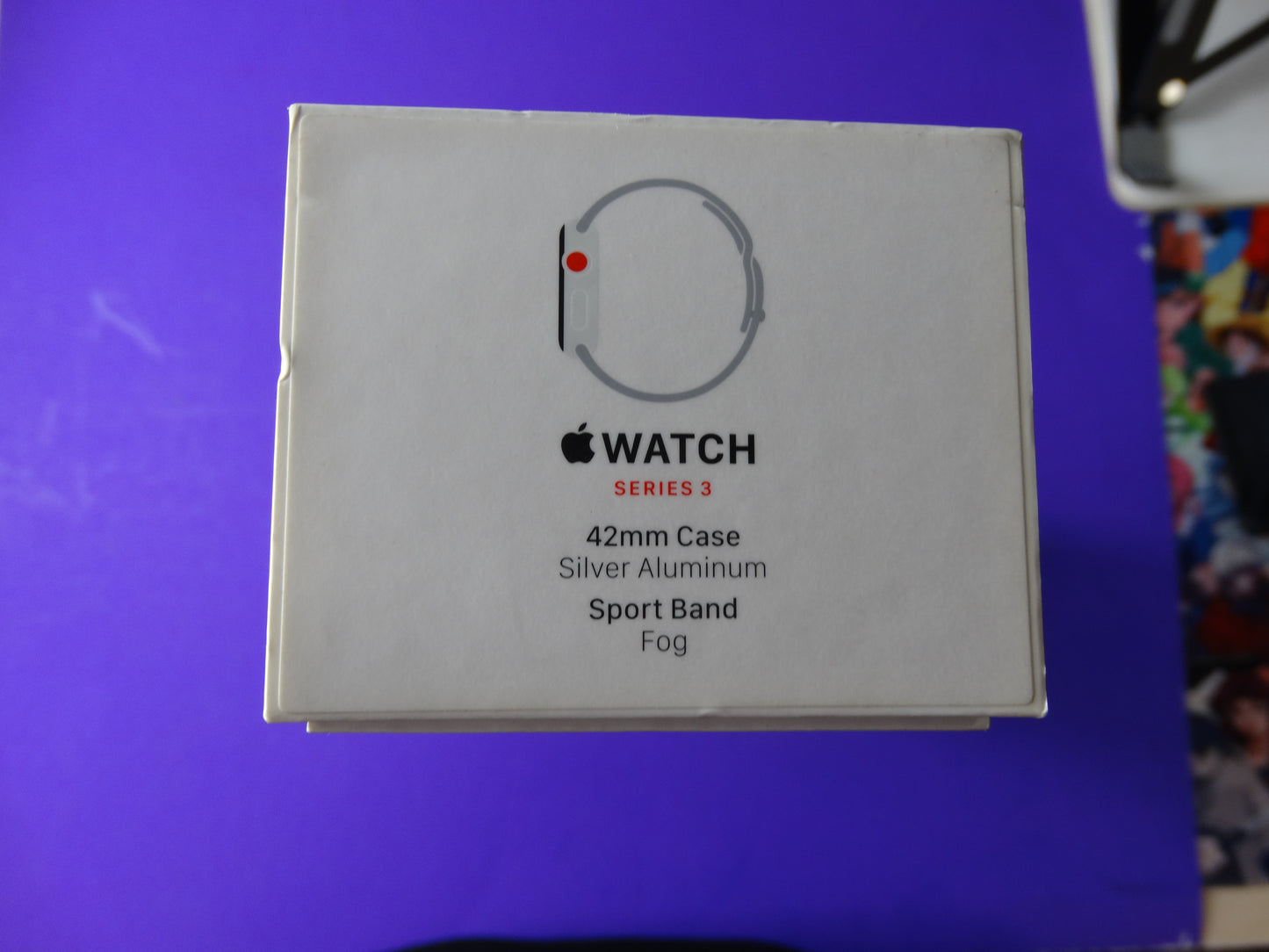 Apple Watch Series 3 (42mm, GPS + Cellular) – Silver Aluminum with Fog Sport Band