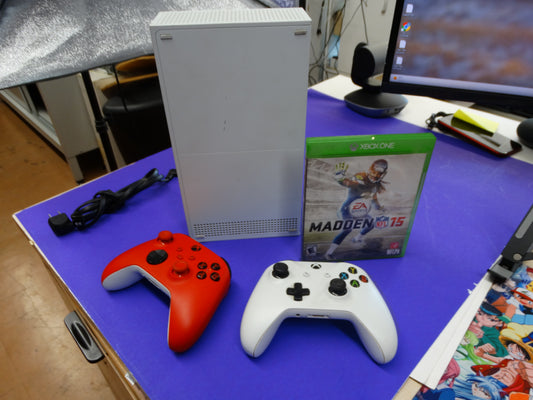 Xbox One S Gaming Console Set – White, 2 Wireless Controllers + Madden NFL 15