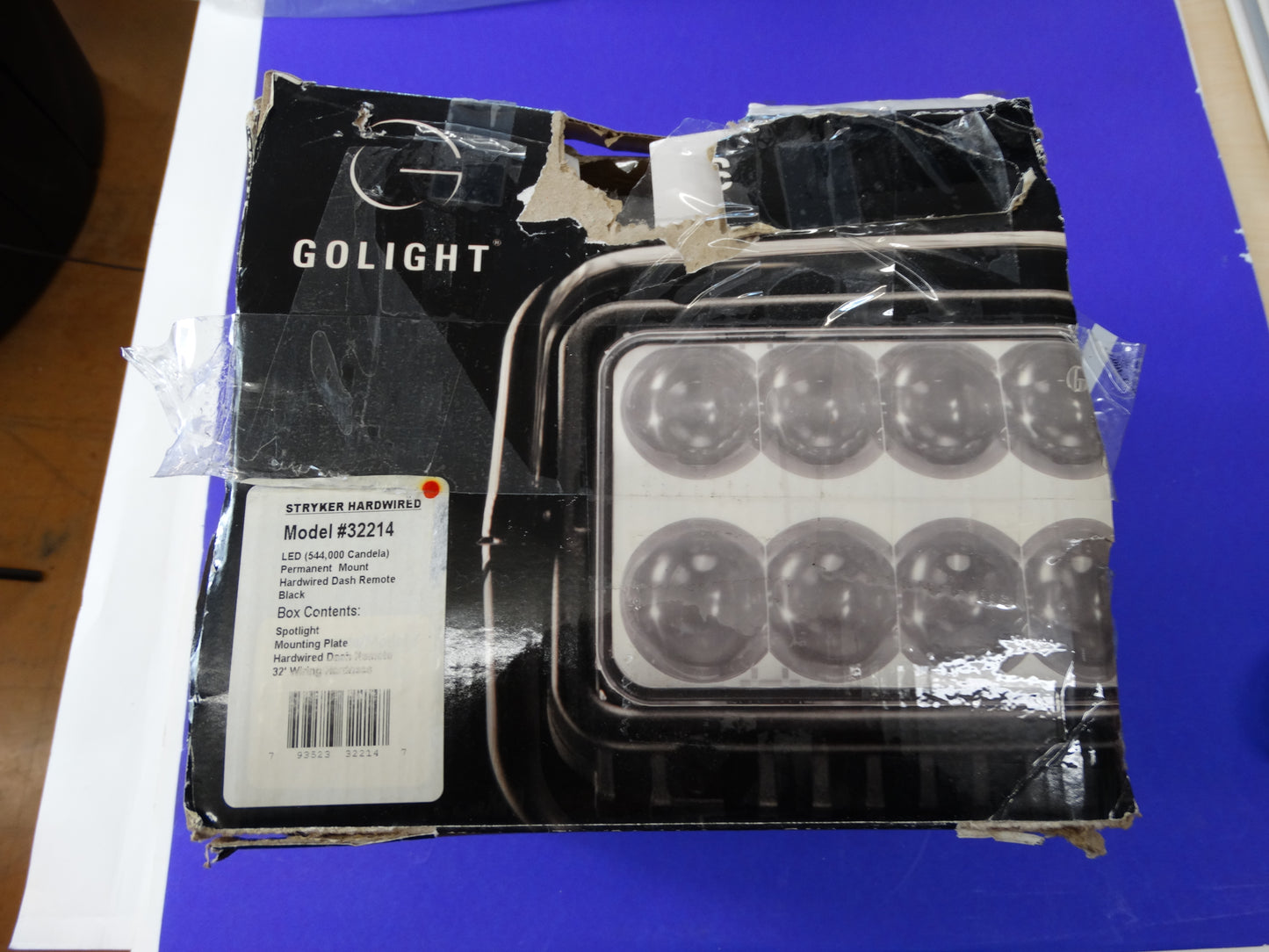 Golight Stryker 32214 LED Spotlight – Permanent Mount with Hardwired Dash Remote