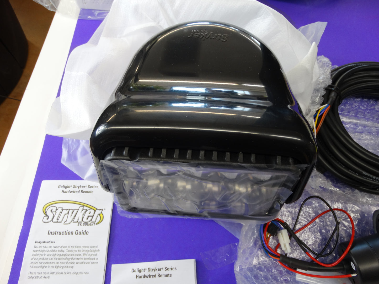 Golight Stryker 32214 LED Spotlight – Permanent Mount with Hardwired Dash Remote