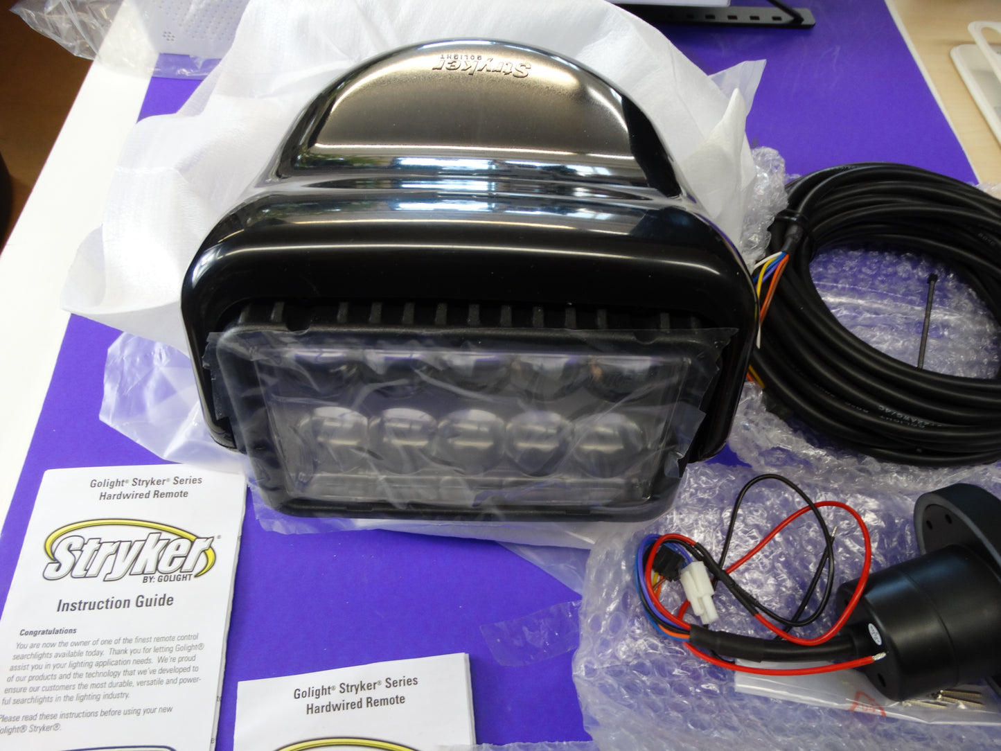 Golight Stryker 32214 LED Spotlight – Permanent Mount with Hardwired Dash Remote