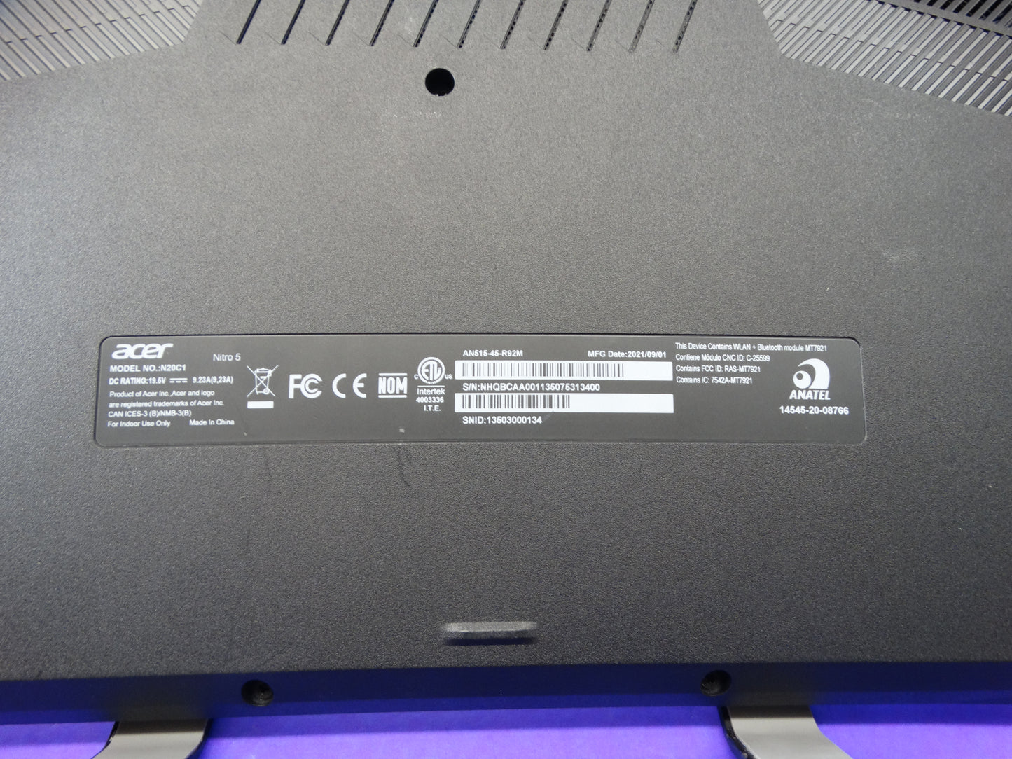Acer W20C1 ANSIS-45-R92M – Ryzen 7 5800H, 16GB RAM, 512GB SSD, RTX 3060, Win 11