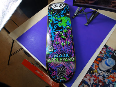 Mark Apple Artist Series “Neon Deer” Skateboard Deck – 7.875” x 32” (2015 Limited Edition) - WeBuyElectronic